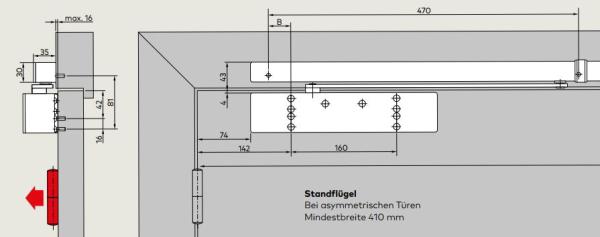 Dormakaba Gleitsch. GSR XEA / VL für TS 98 XEA